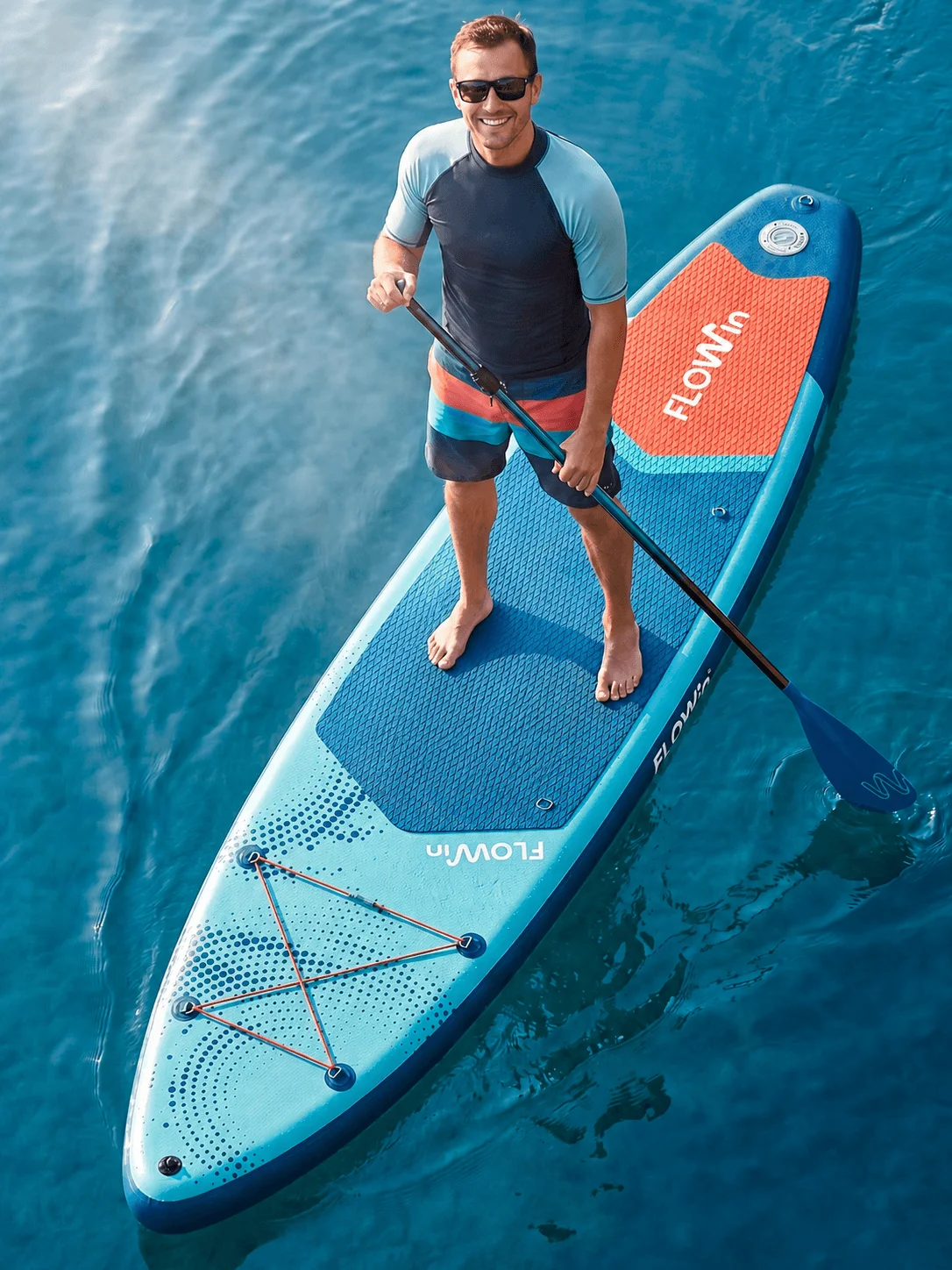 Flowin Breeze 335 — надувная SUP-доска 335×82×15 см, комплект 8 предметов